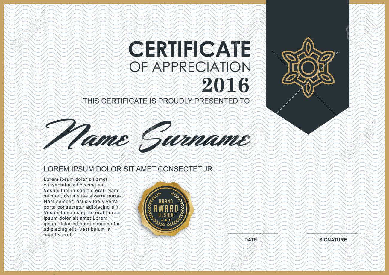 Certificate Template With Luxury And Modern Pattern,, Qualification.. With Qualification Certificate Template