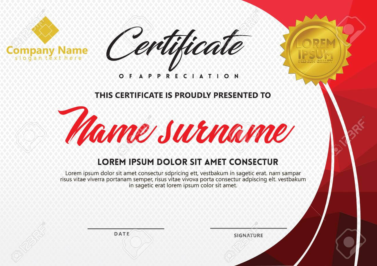 Certificate Template With Polygonal Style And Modern Pattern.. Within Workshop Certificate Template