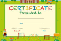 Certificate Template With School In Background in Certificate Templates For School