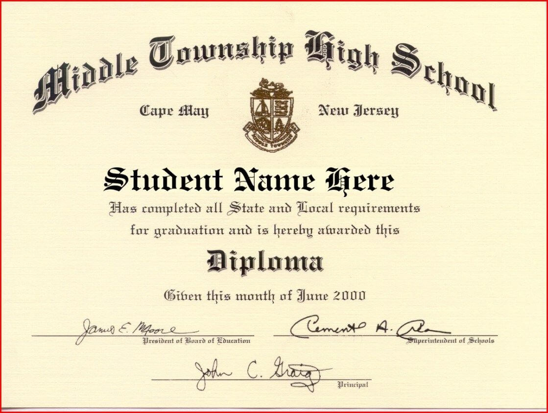 Certificate Templates | Free High School Diploma, Graduation Inside University Graduation Certificate Template