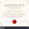 Certificate Vector Template. Formal Secured Border Guilloche Inside Formal Certificate Of Appreciation Template