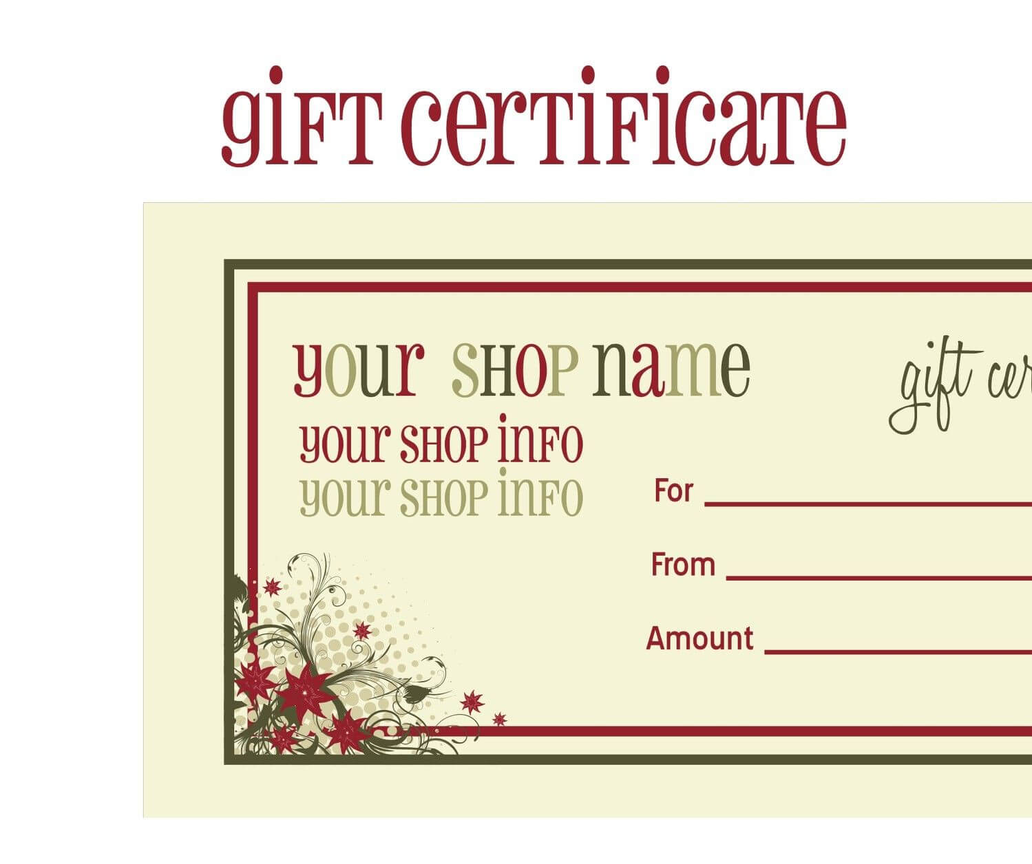 Certificates Printable Calendars Free Printable Avon Gift For Present Certificate Templates