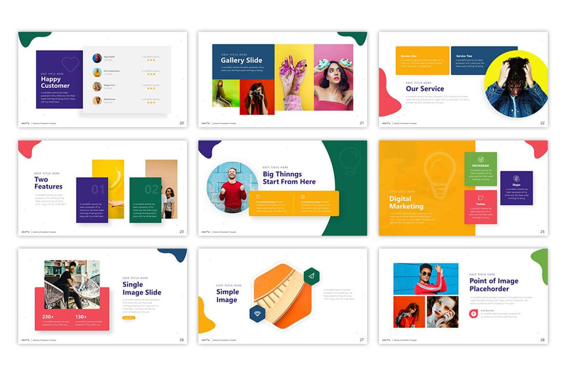 Cheerful – Attractive Powerpoint Template #75495 | Templates Pertaining To Pretty Powerpoint Templates
