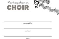 Choir Participation Awards - Where Was This Last Spring pertaining to Choir Certificate Template