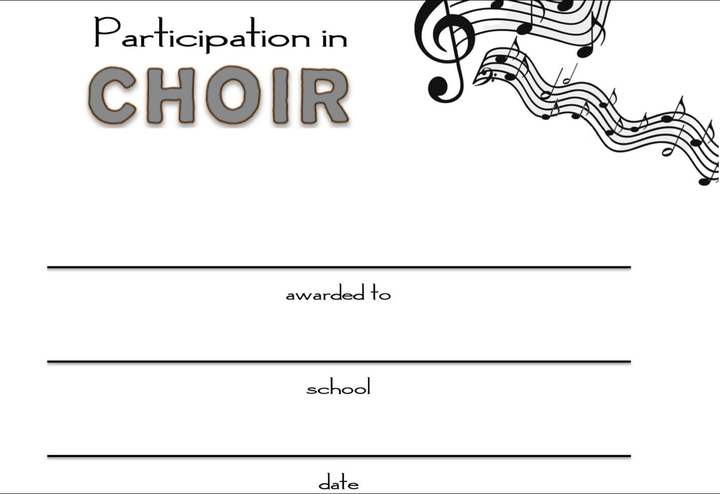Choir Participation Awards - Where Was This Last Spring Pertaining To Choir Certificate Template