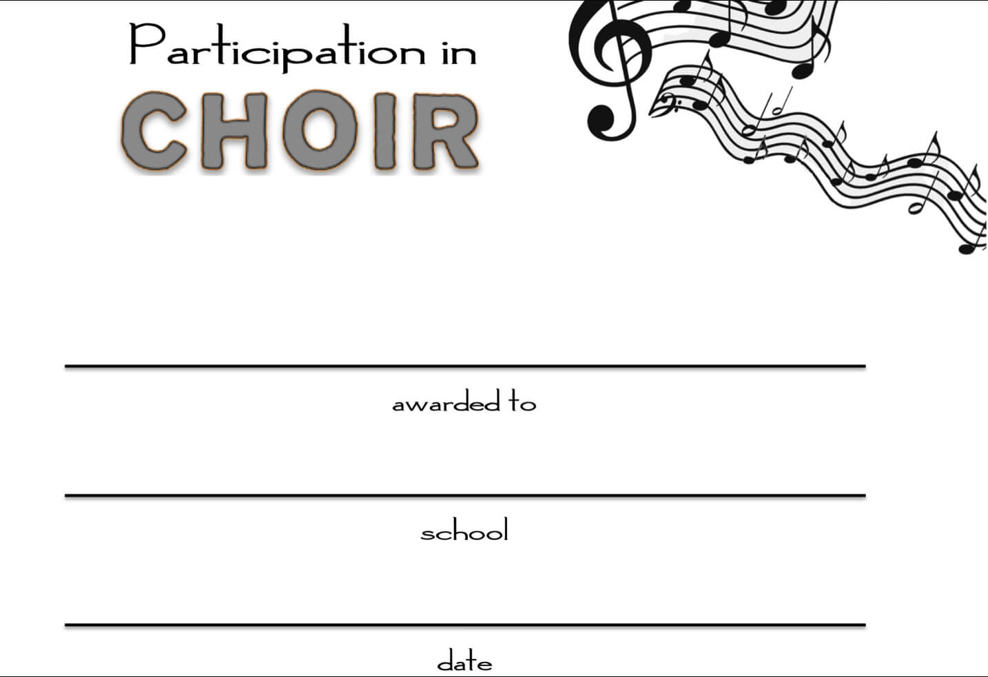 Choir Participation Awards – Where Was This Last Spring Pertaining To Choir Certificate Template