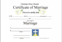 Christian Wedding Certificate Sample - Google Search throughout Certificate Of Marriage Template
