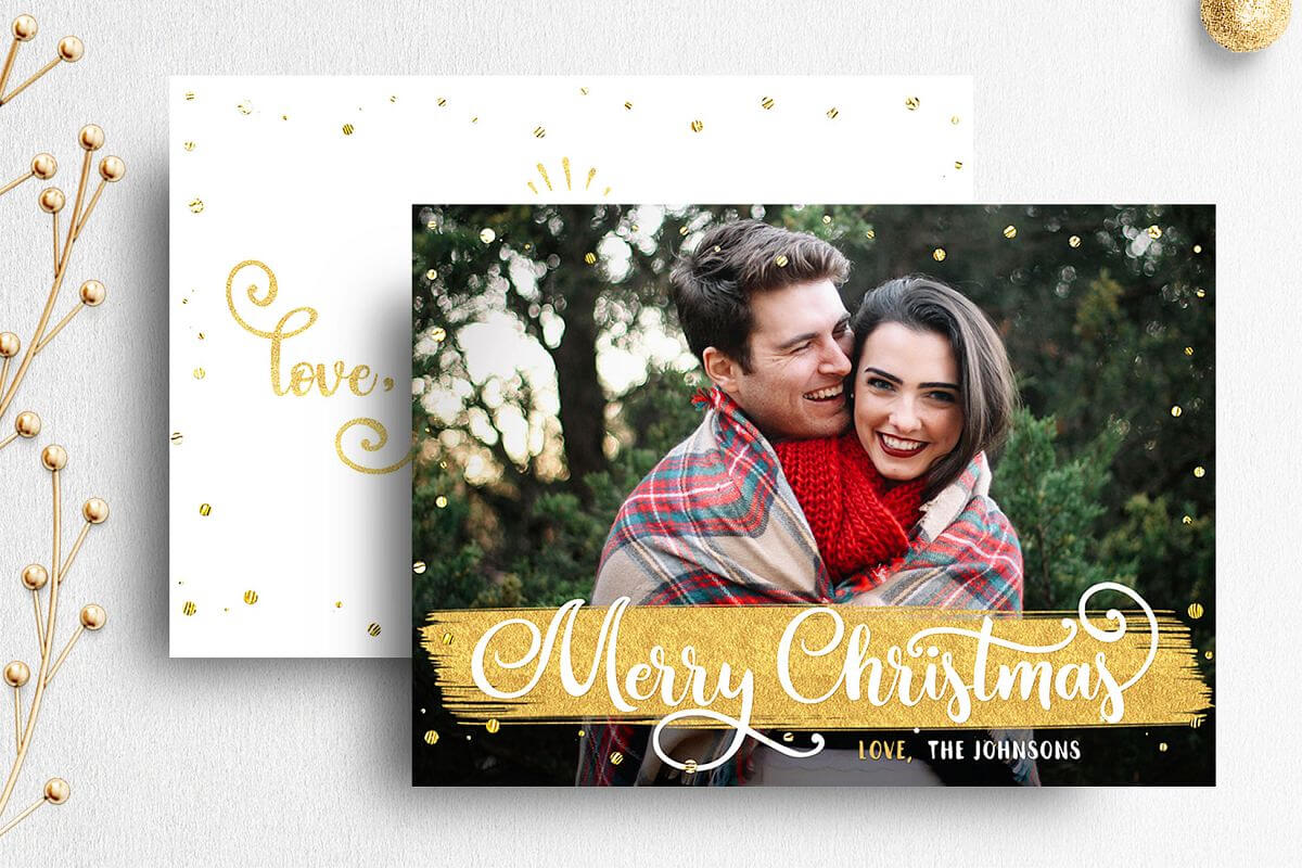 Christmas Card Template For Photographer | 007 Within Holiday Card Templates For Photographers