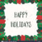 Christmas Greeting Card Template With Green And Red For Happy Holidays Card Template