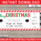 Christmas Hockey Ticket Gift Voucher | Printable Hockey With Movie Gift Certificate Template