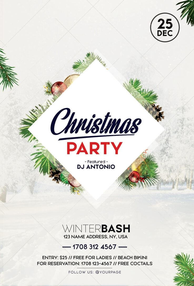 Christmas Party – Free Psd Flyer Template | Free Psd Flyer Pertaining To Christmas Brochure Templates Free