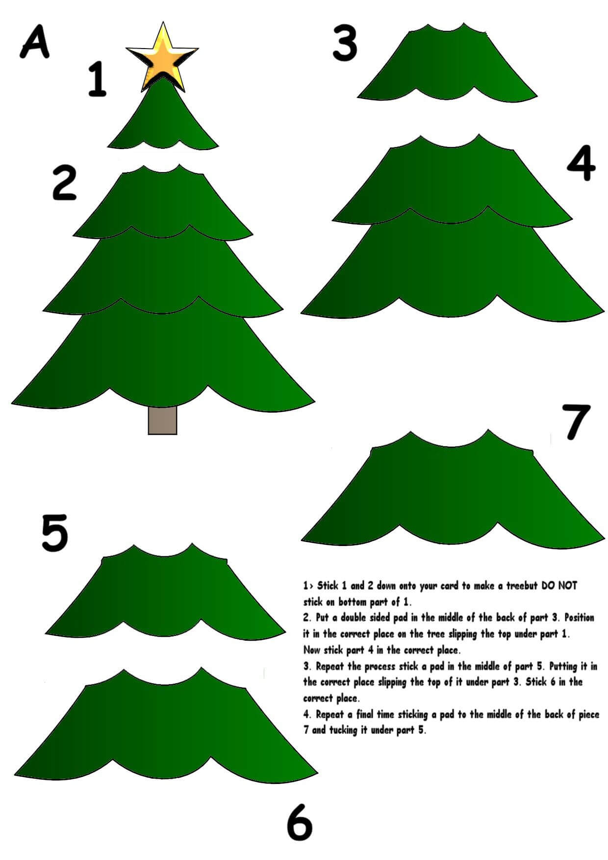 Christmas Tree | Christmas Tree Template, 3D Christmas Tree Throughout 3D Christmas Tree Card Template