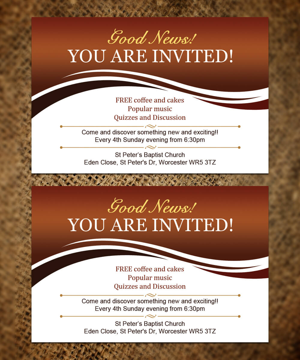 Church Invitation Cards - Yatay.horizonconsulting.co For Church Invite Cards Template