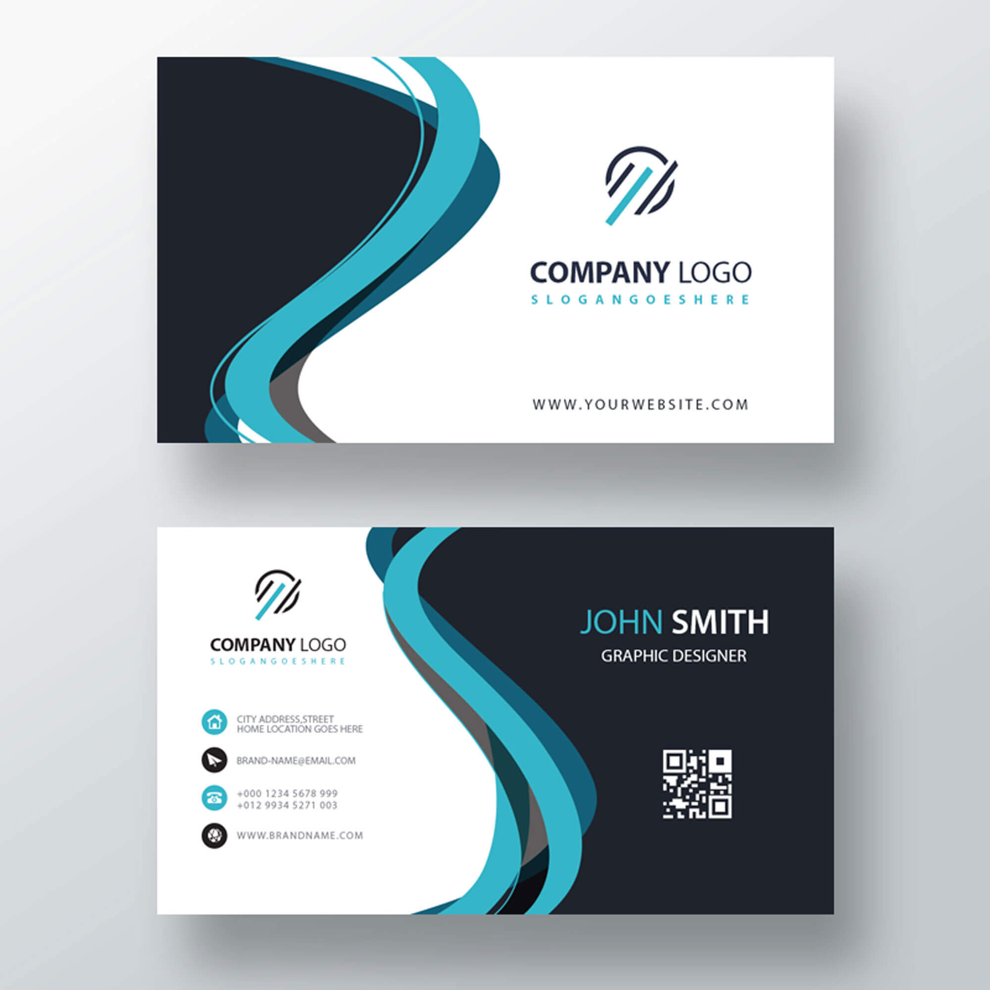 Classic Company Visiting Card Template | Free Customize Throughout Designer Visiting Cards Templates