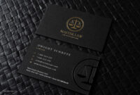 Classic Modern Black Duplex Attorney Business Card Template with Legal Business Cards Templates Free