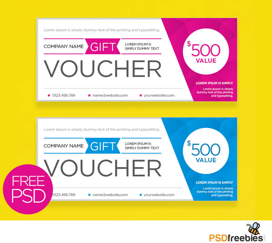 Clean And Modern Gift Voucher Template Psd | Psdfreebies Within Gift Certificate Template Photoshop