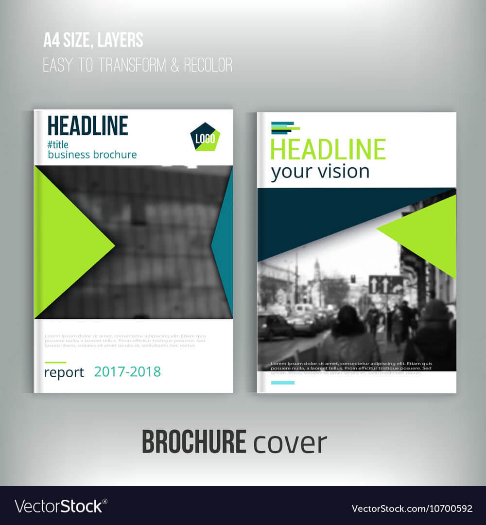 Clean Brochure Cover Template With Blured City Pertaining To Cleaning Brochure Templates Free