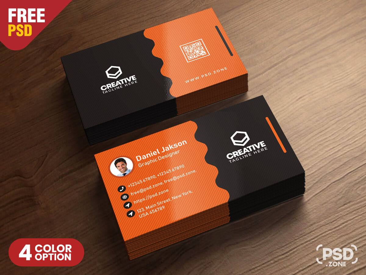 Clean Business Card Psd Templates - Psd Zone Inside Template Name Card Psd