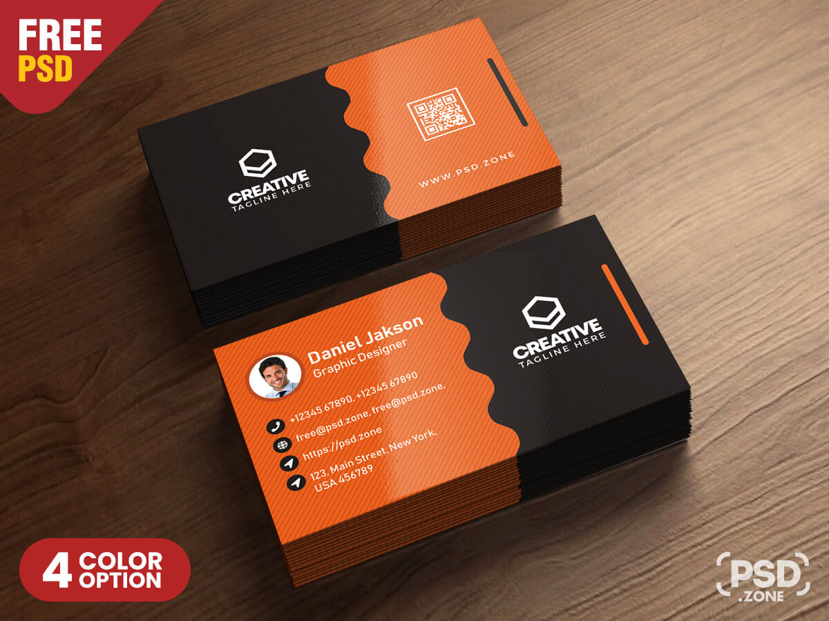 Clean Business Card Psd Templates – Psd Zone With Regard To Calling Card Psd Template