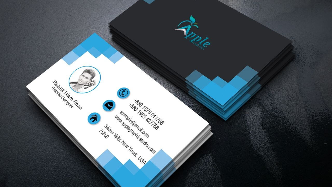 Clean Modern Business Card Design — Photoshop Tutorial Pertaining To Create Business Card Template Photoshop