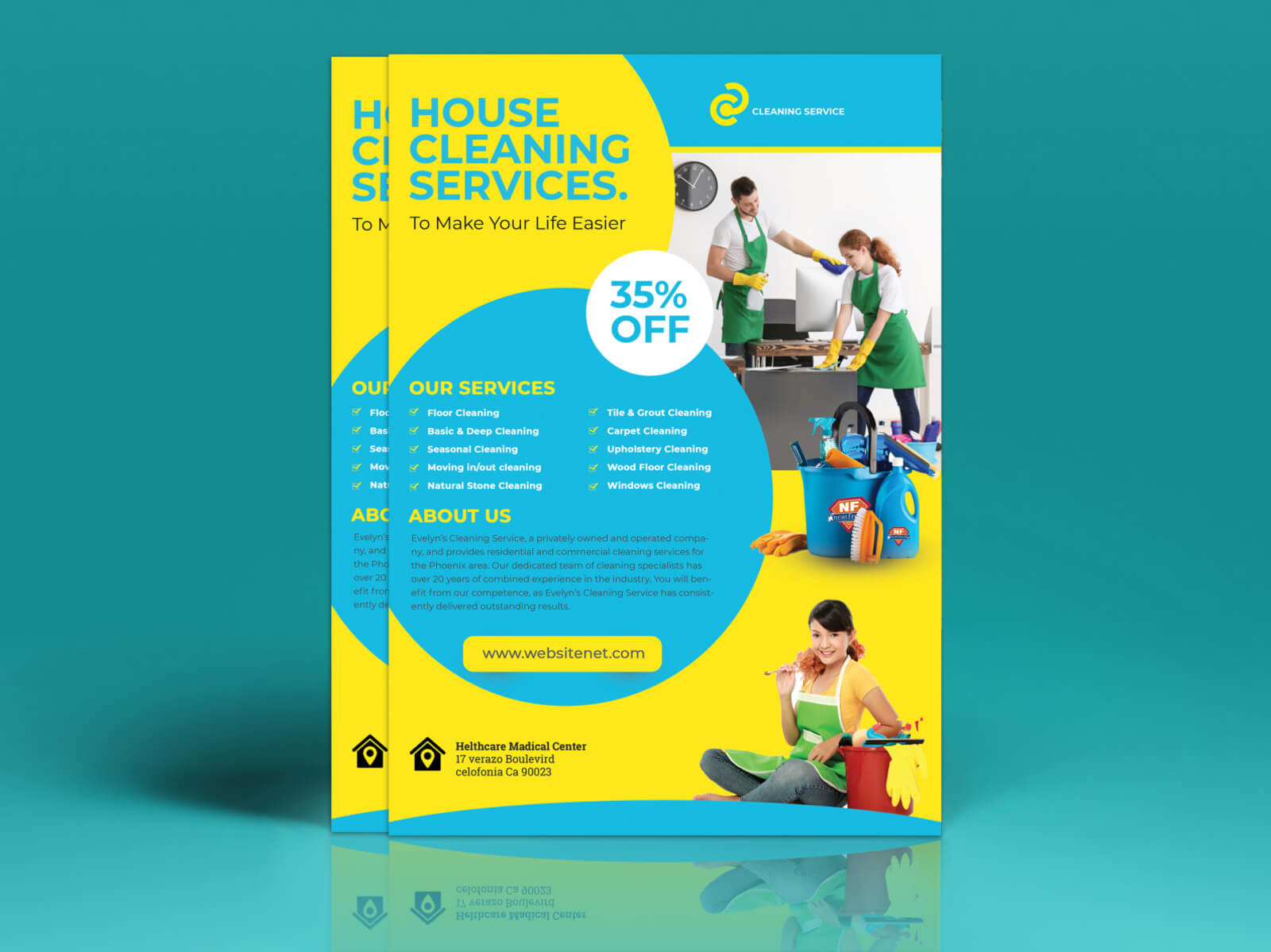 Cleaning Flyer Templateeliyas Ali On Dribbble Intended For Commercial Cleaning Brochure Templates