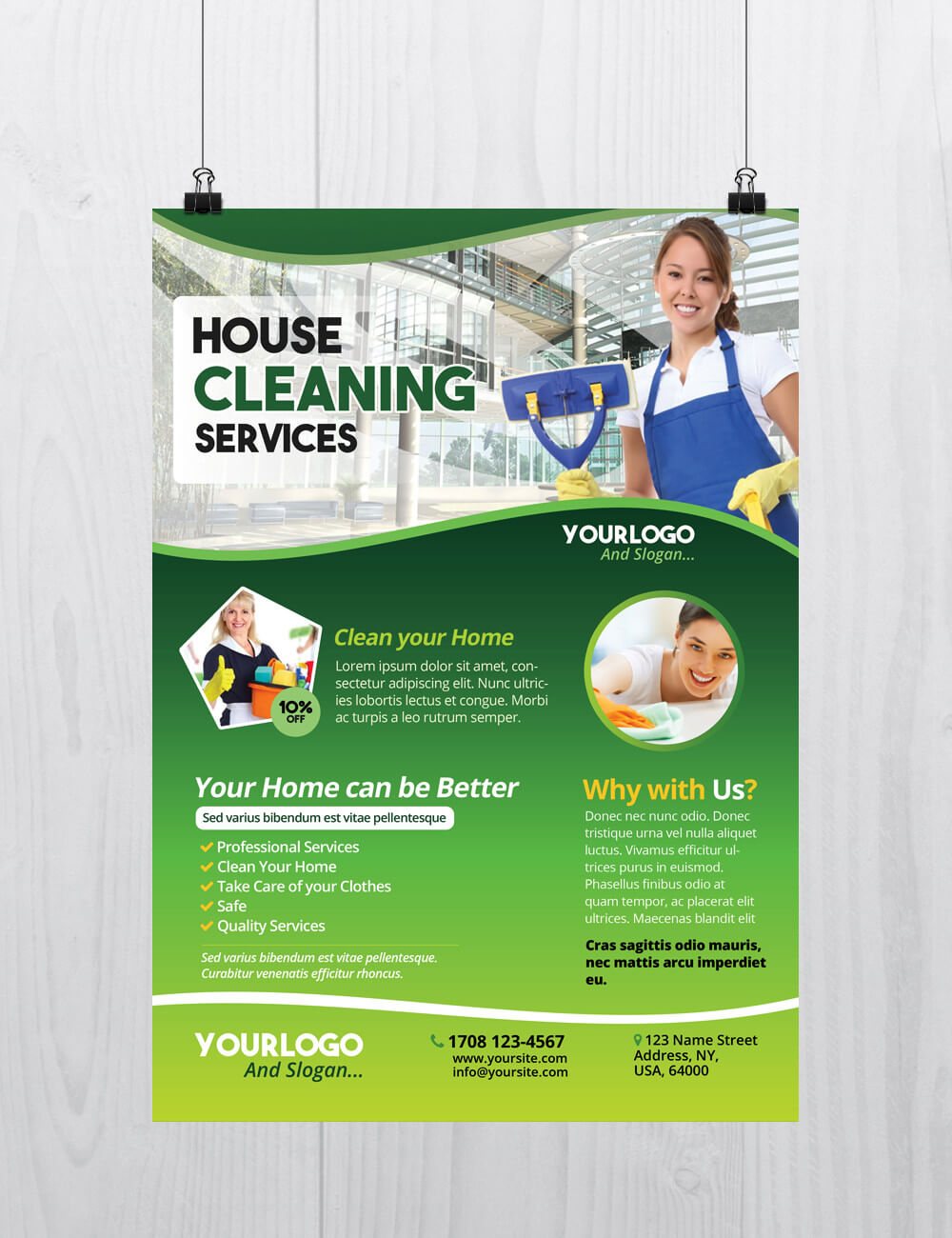 Cleaning Services – Download Free Psd Flyer Template – Free Within Cleaning Brochure Templates Free