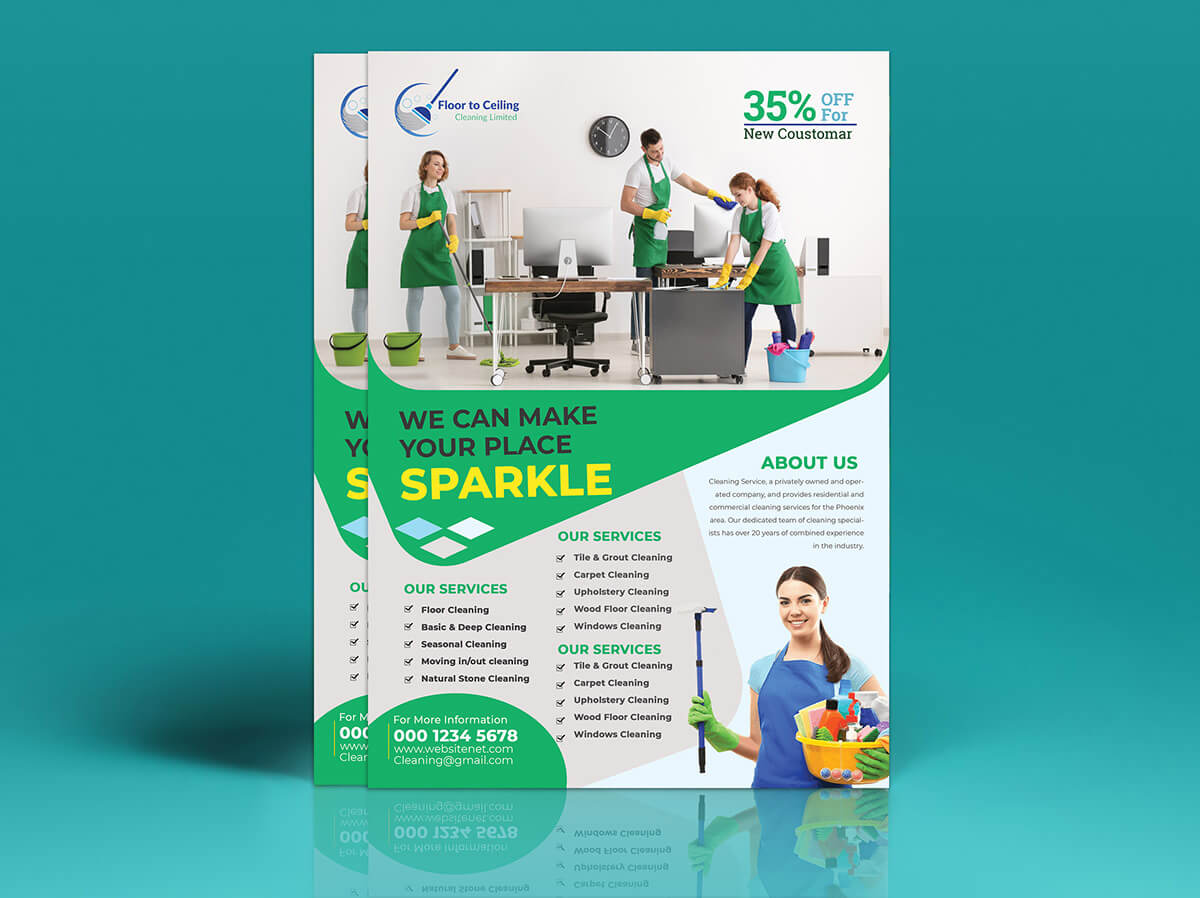 Cleaning Services Flyer Template On Student Show Inside Commercial Cleaning Brochure Templates