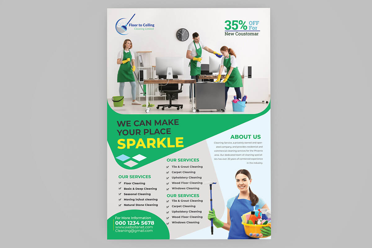 Cleaning Services Flyer Template On Student Show Pertaining To Commercial Cleaning Brochure Templates