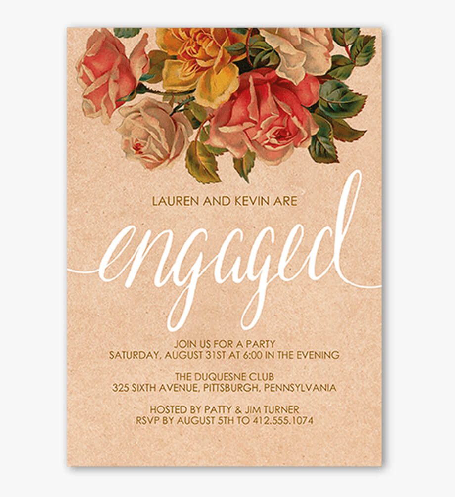 Clip Art Engagement Party Invitations Templates – Engagement Intended For Engagement Invitation Card Template