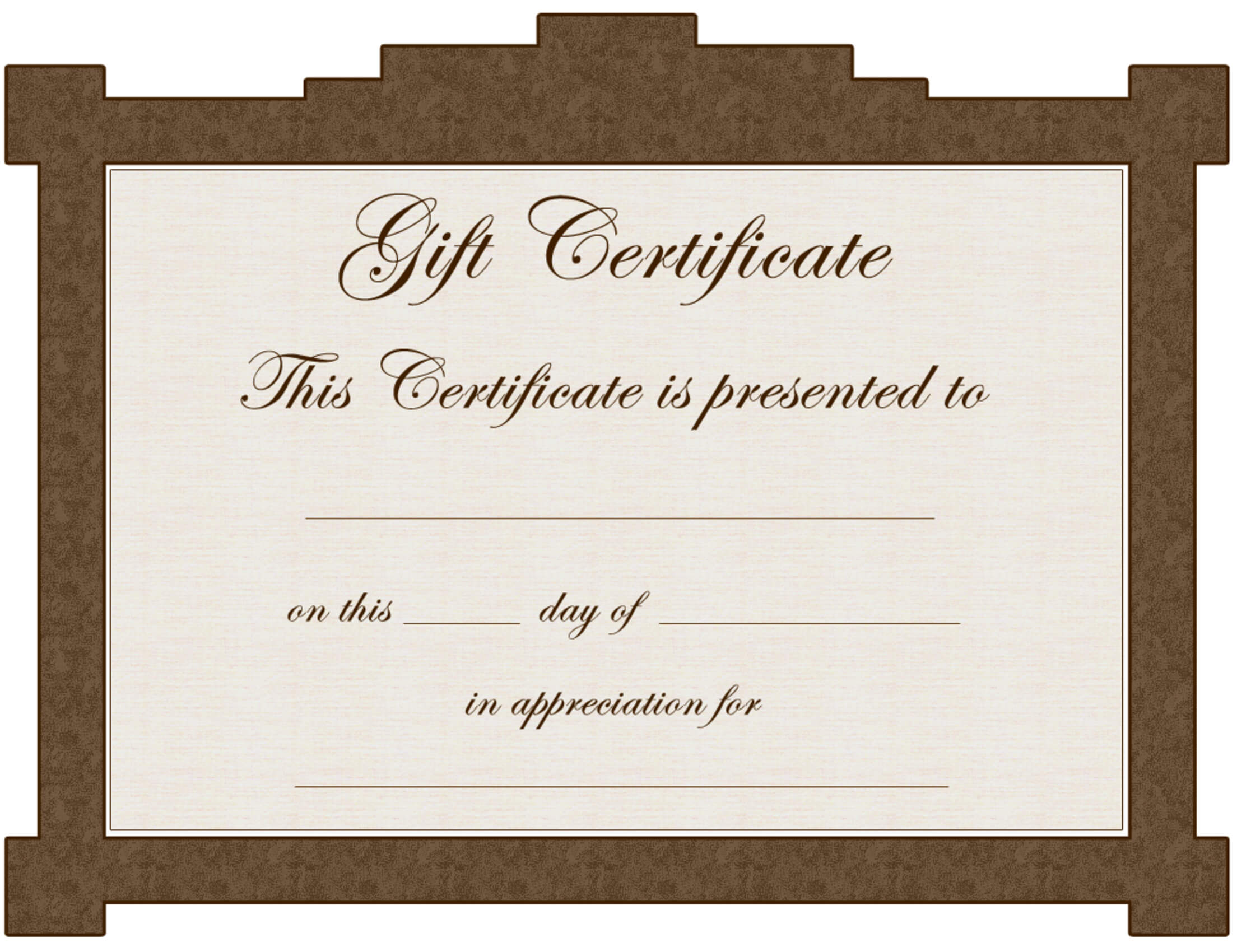 Clipart Gift Certificate Template Throughout Graduation Gift Certificate Template Free