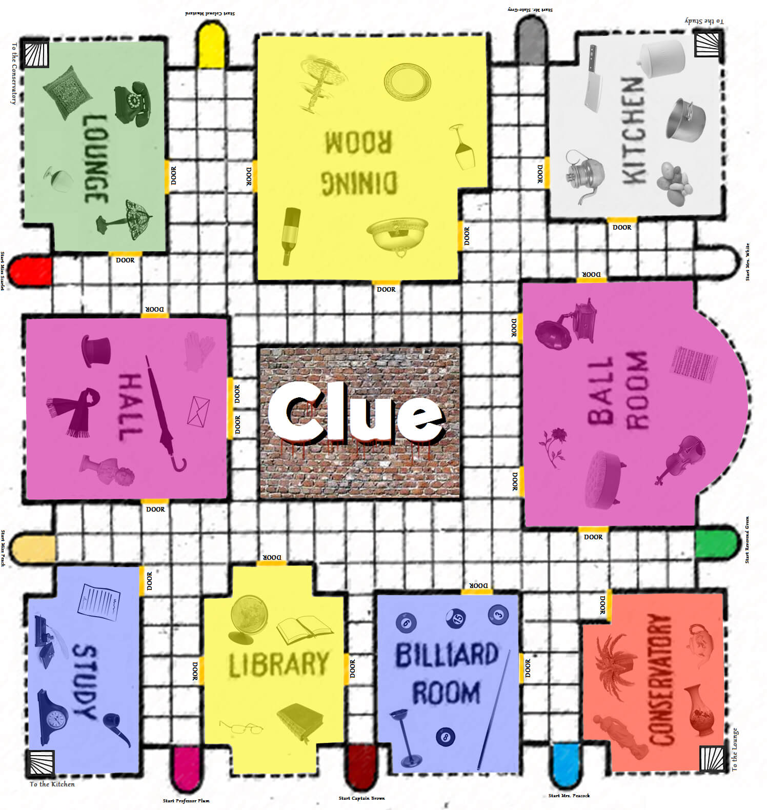 Clue Game Board Printable | Clue Board Game, Clue Games Pertaining To Clue Card Template
