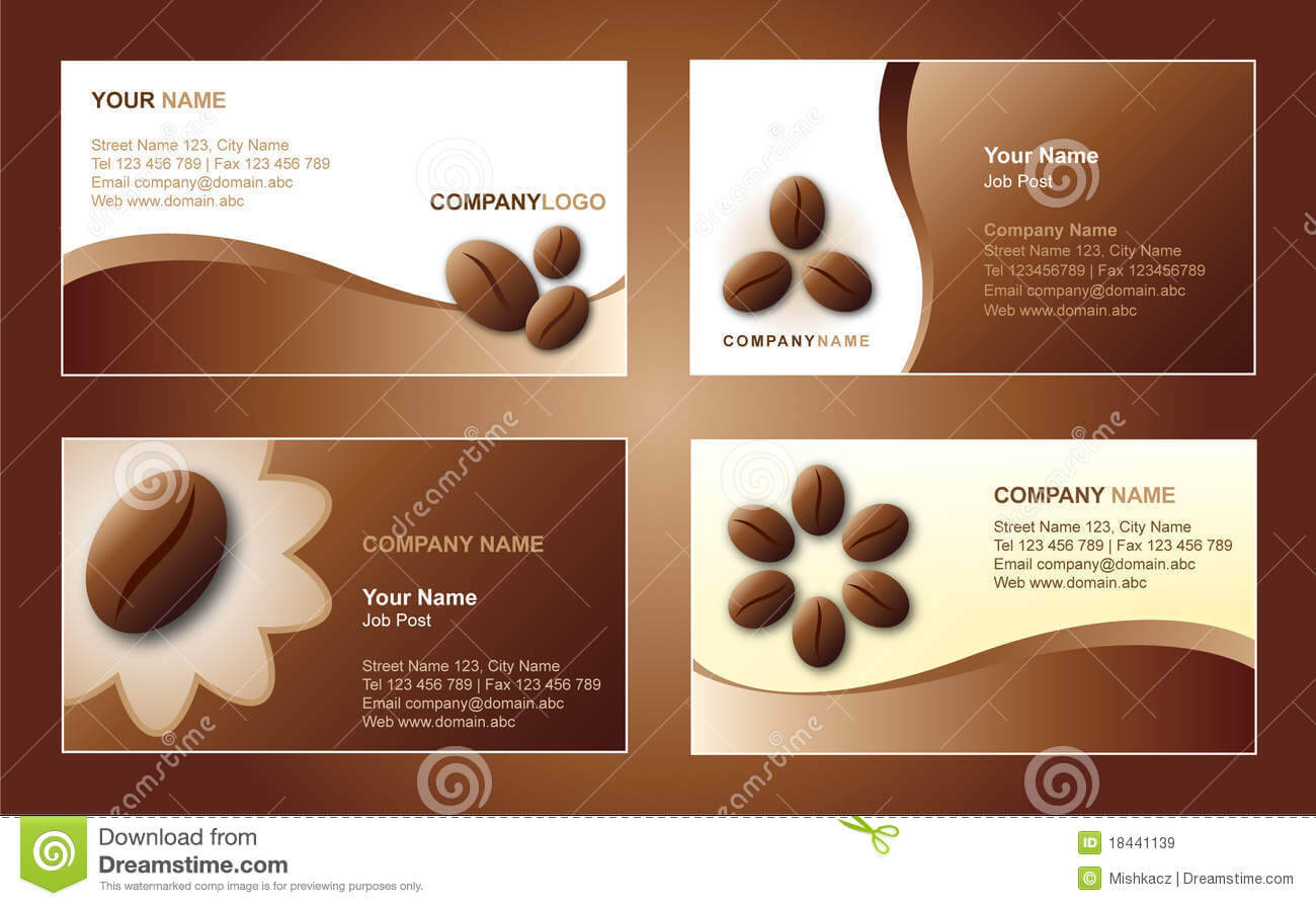 Coffee Business Card Template Stock Vector – Illustration Of Regarding Coffee Business Card Template Free
