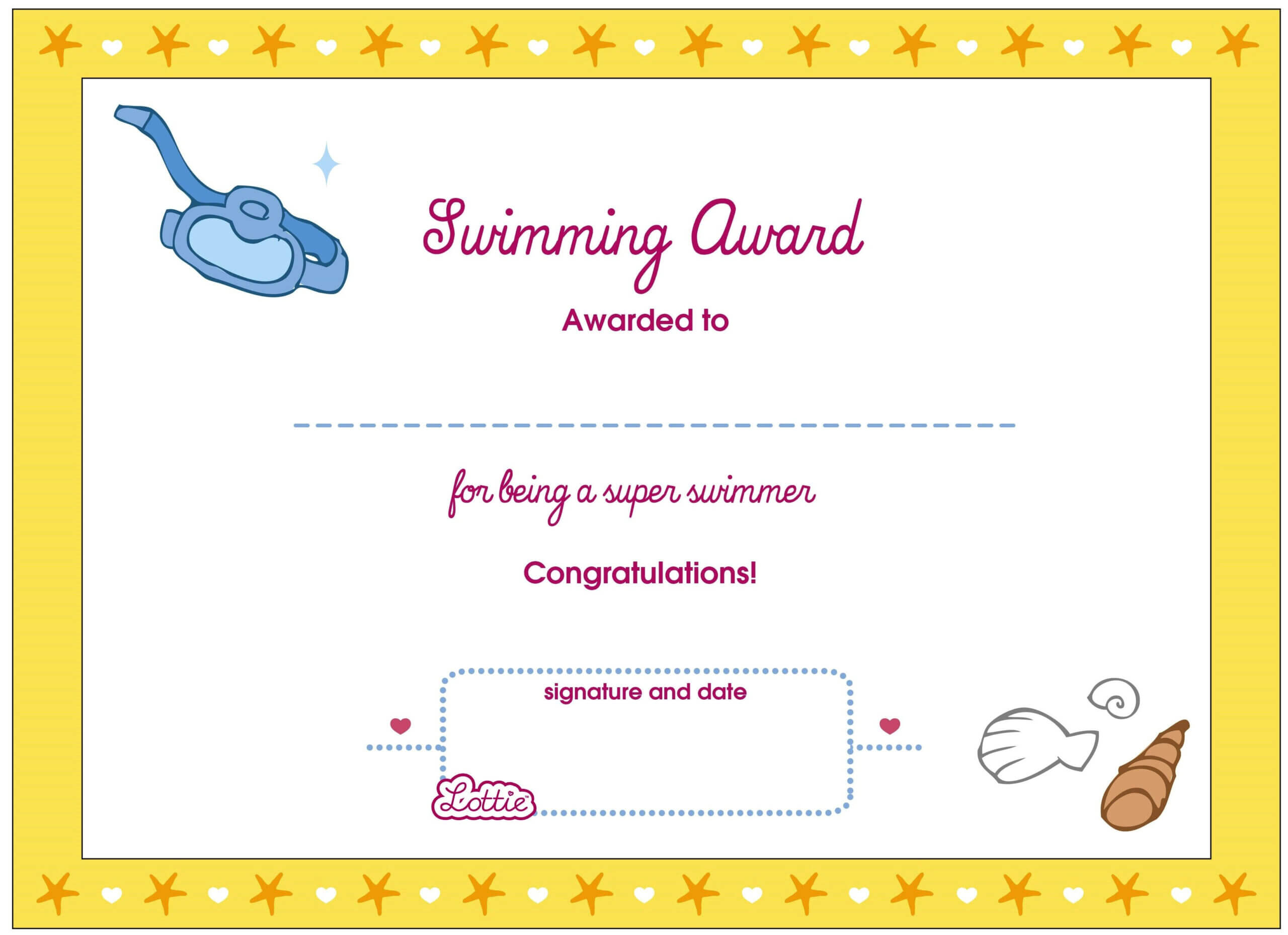 Collection Of Solutions For Swimming Certificate Templates Throughout This Certificate Entitles The Bearer To Template