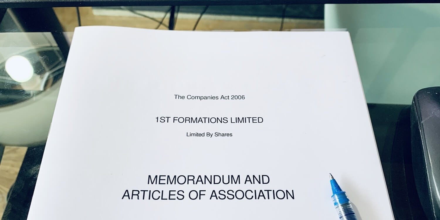 Company Memorandum And Articles Of Association For Share Certificate Template Companies House