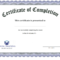 Completion Of Training Certificate – Topa.mastersathletics.co For Free Printable Certificate Of Achievement Template