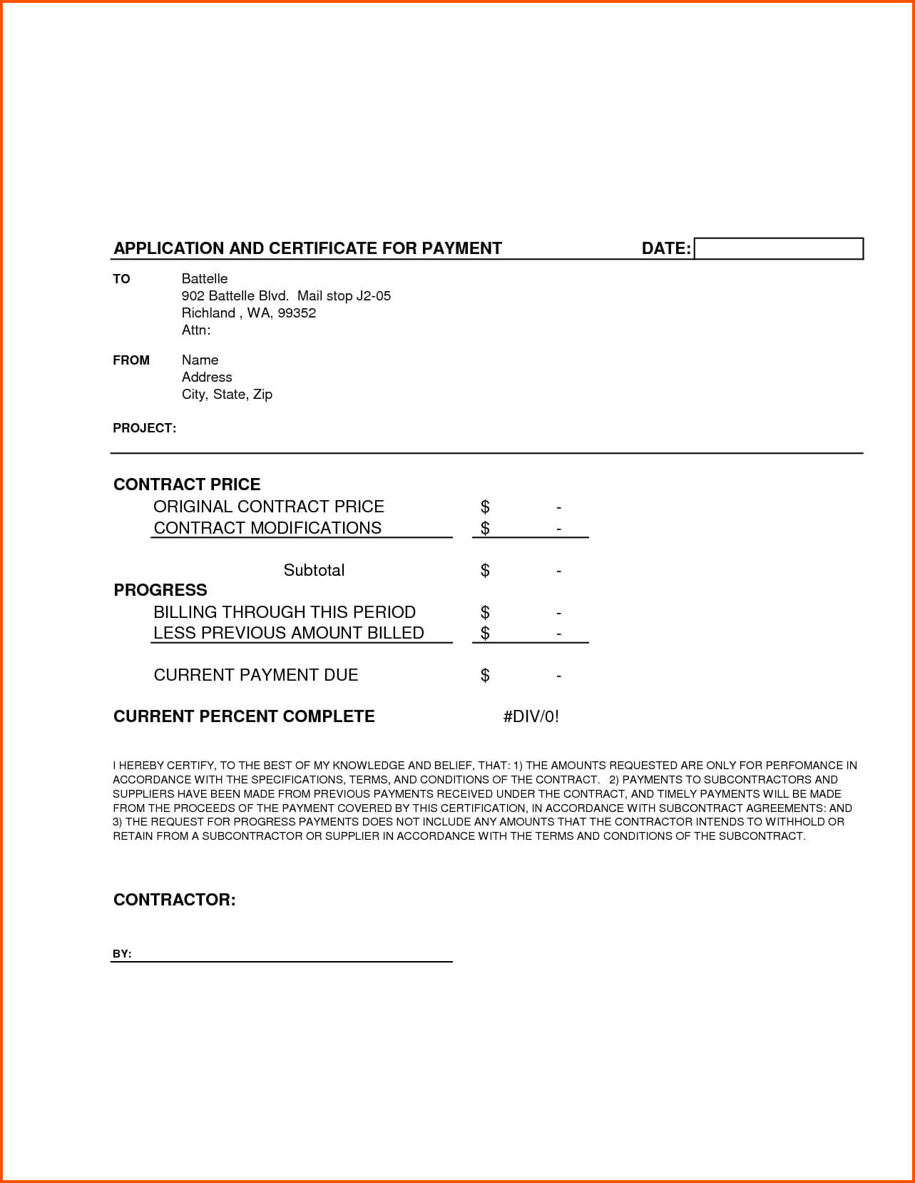 Completion Template Doc Certificate Certification Letter For Regarding Construction Payment Certificate Template