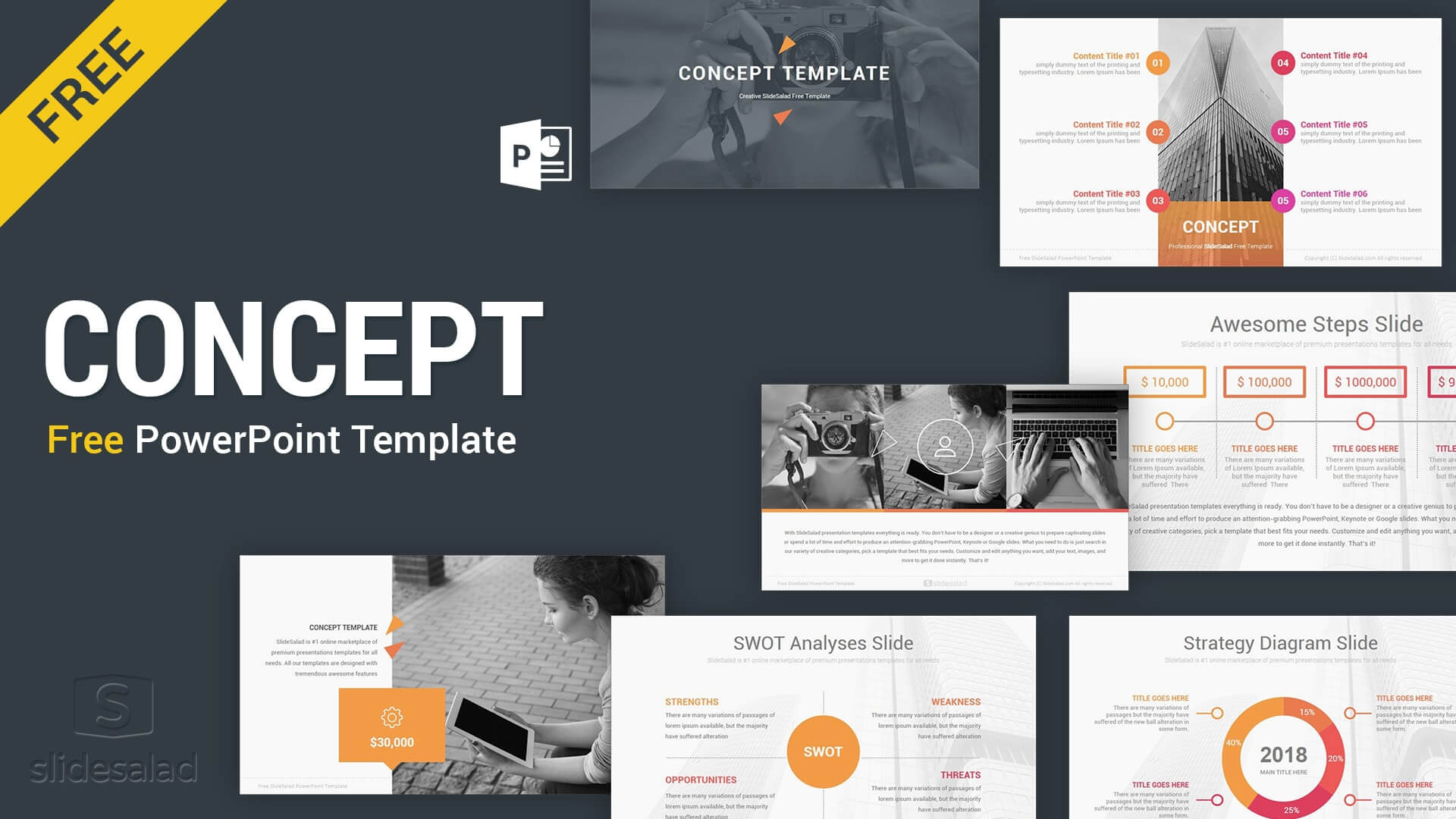 Concept Free Powerpoint Presentation Template – Free Inside Powerpoint Slides Design Templates For Free