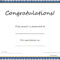 Congratulations Certificate Template With Congratulations Certificate Word Template