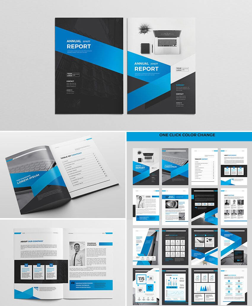 Cool Indesign Annual Corporate Report Template | Templates Throughout Adobe Indesign Brochure Templates