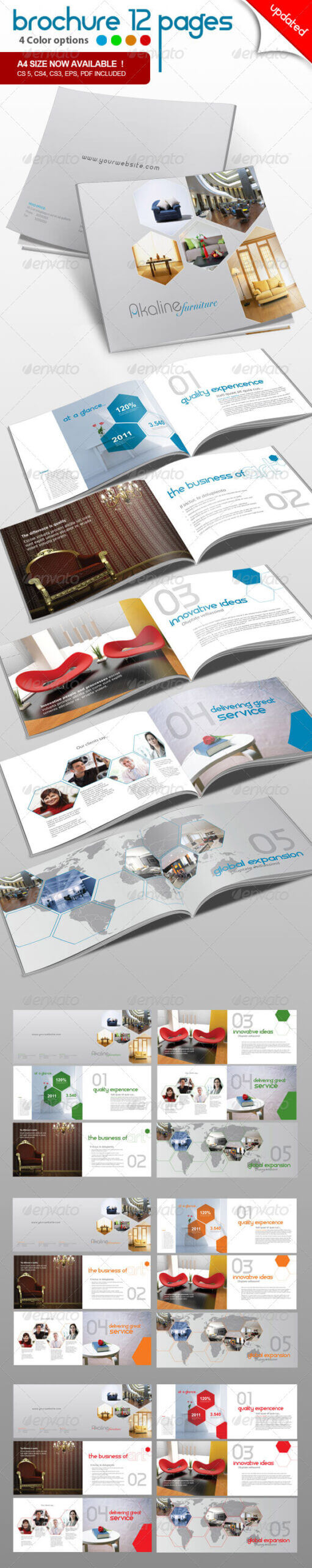 Corporate Brochure 12 Pages – Graphicriver Item For Sale Intended For 12 Page Brochure Template