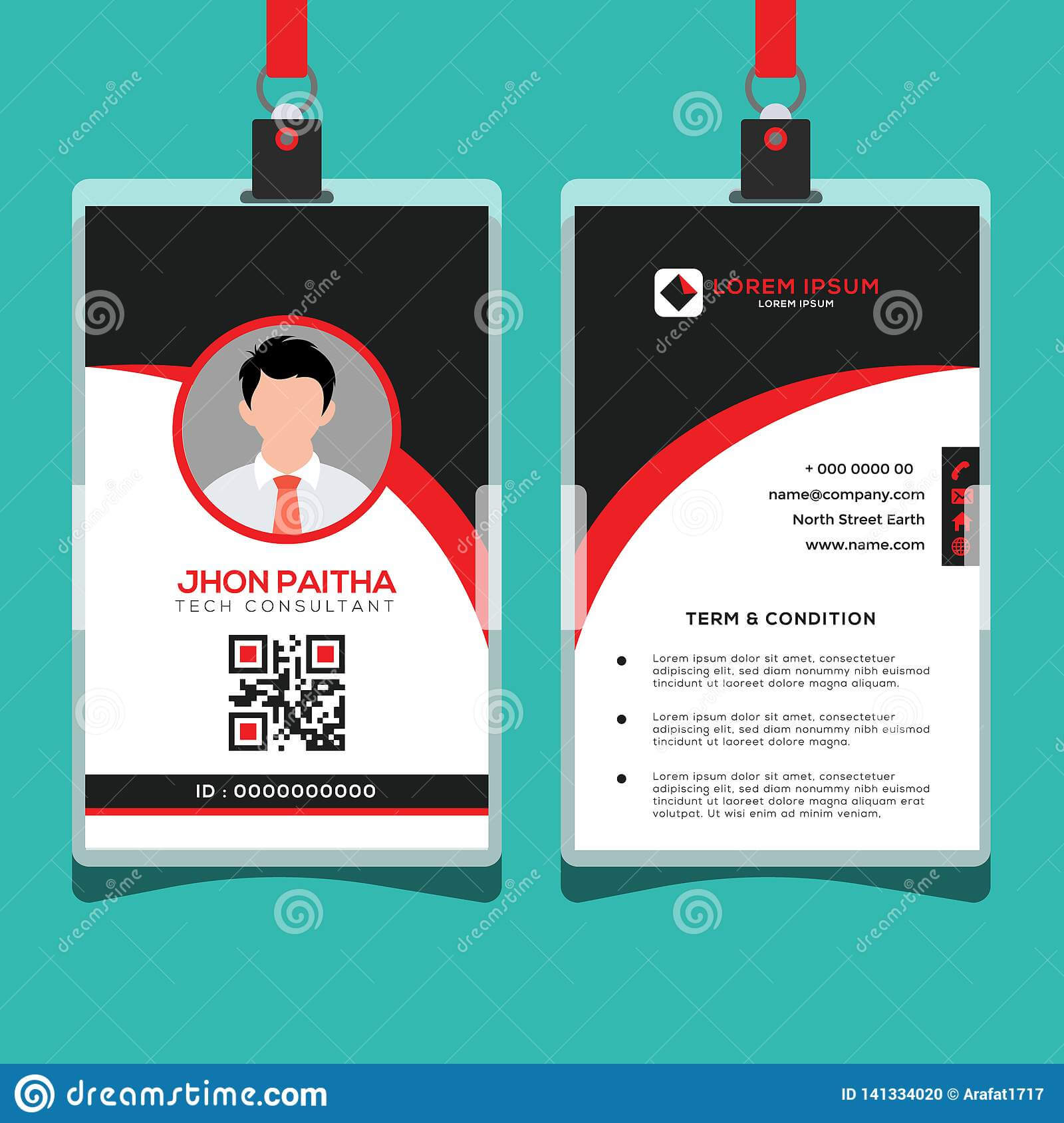 Corporate Id Card Design Template Stock Vector Intended For Personal Identification Card Template