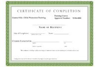 Course Completion Certificate Template | Certificate Of regarding Class Completion Certificate Template