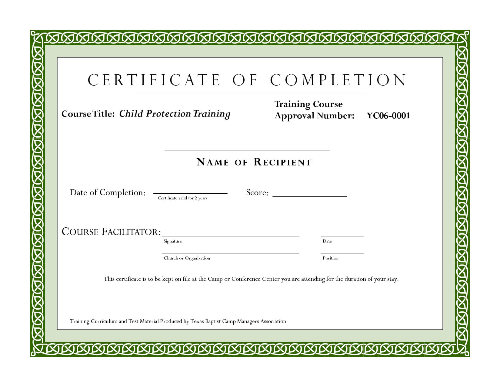 Course Completion Certificate Template | Certificate Of Regarding Class Completion Certificate Template