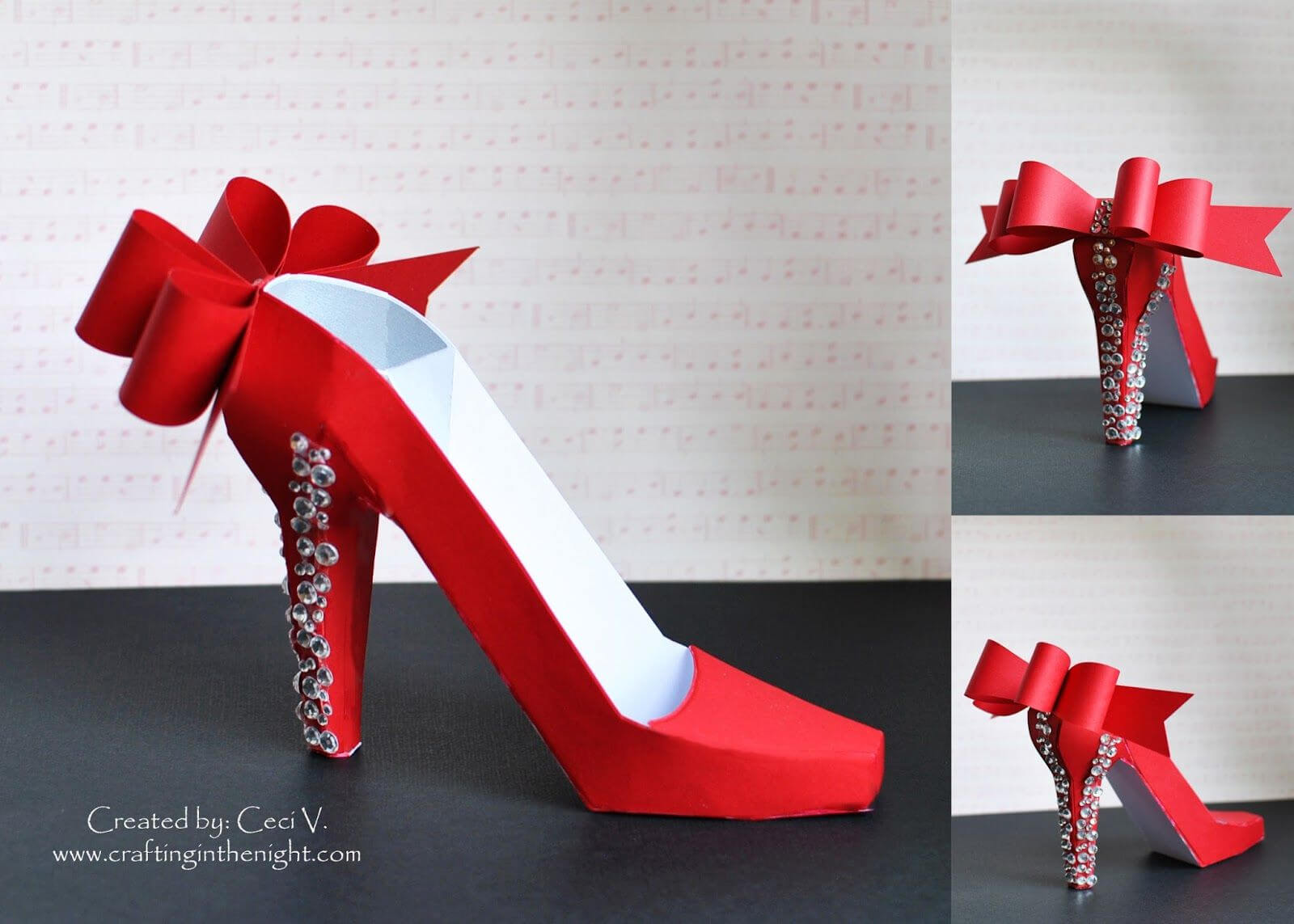 Crafting In The Night: 3D High Heel Shoe – Svgcuts Regarding High Heel Shoe Template For Card