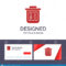 Creative Business Card And Logo Template Trash, Basket, Bin Pertaining To Bin Card Template