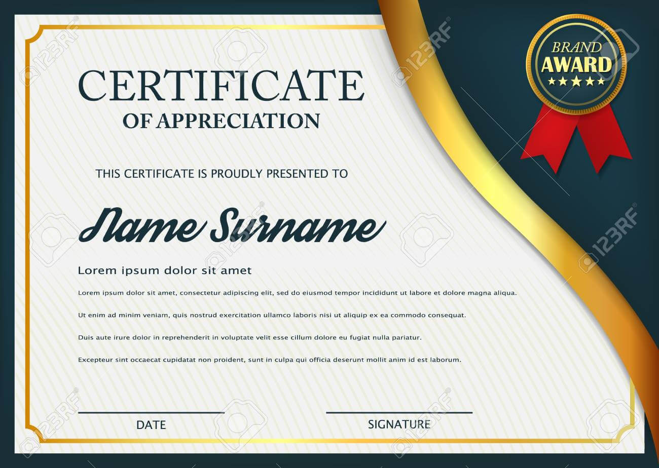 Creative Certificate Of Appreciation Award Template. Certificate.. Within Professional Award Certificate Template