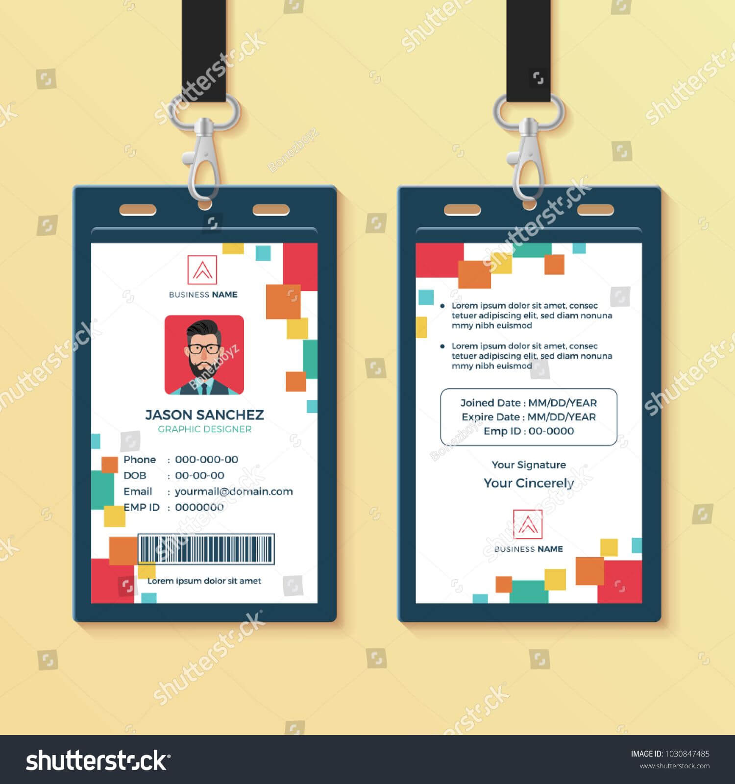 Creative Id Card Template, Perfect For Any Types Of Agency With Media Id Card Templates