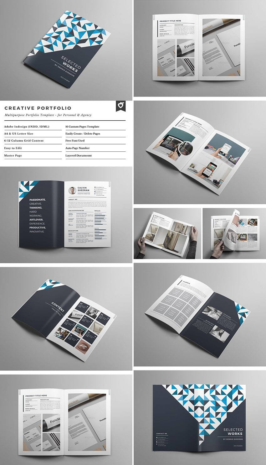 Creative Portfolio Brochure Indd | Indesign Brochure Intended For Adobe Indesign Brochure Templates