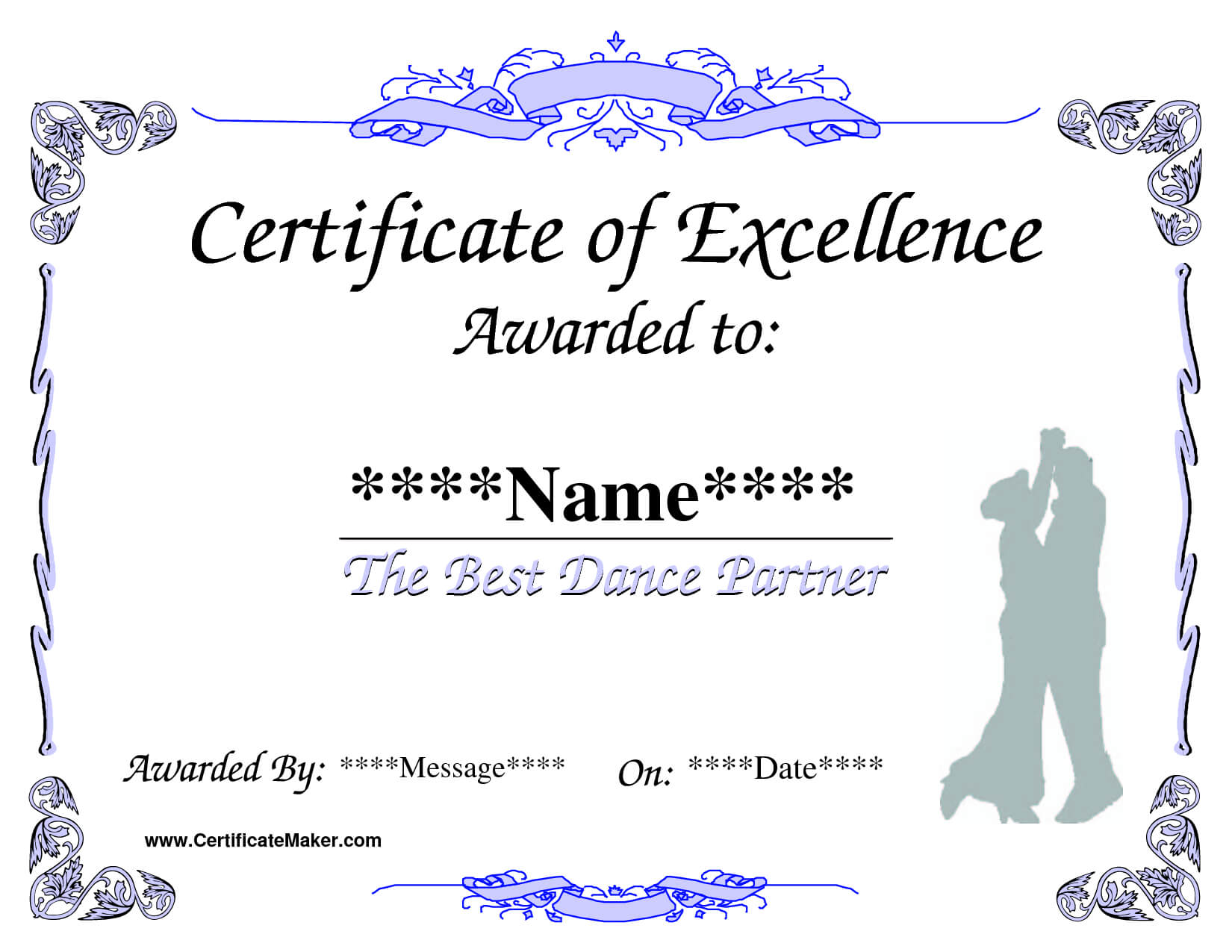 Dance Award Certificate Template | Certificate Templates Regarding Dance Certificate Template