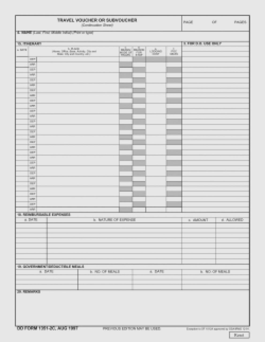 Dd Form 2501 Courier Authorization Card Template ...